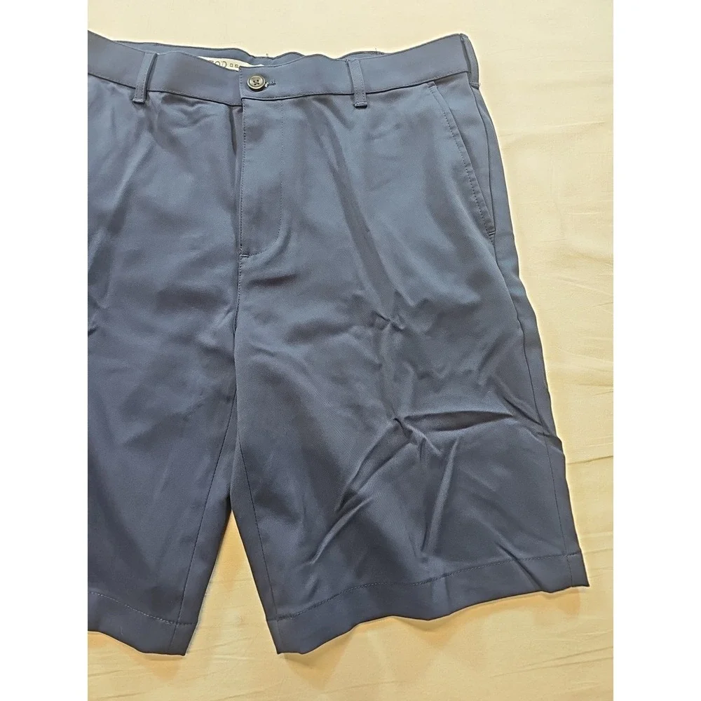 IZOD Men's Golf Shorts Size 34 Blue Straight Fit Classic Flat Front